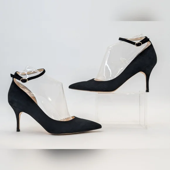 Ivanka Trump Britta D'Orsay Leather Black Women's Suede 3" Heel Size 8.5M /1W-9A - Picture 4 of 17